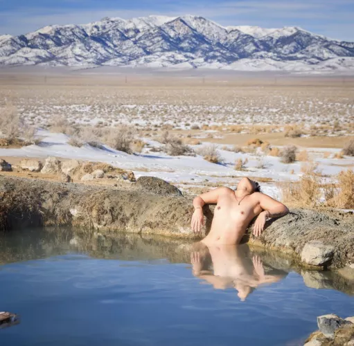 The perfect combo: hot spring + snow by Adventuring_Naked