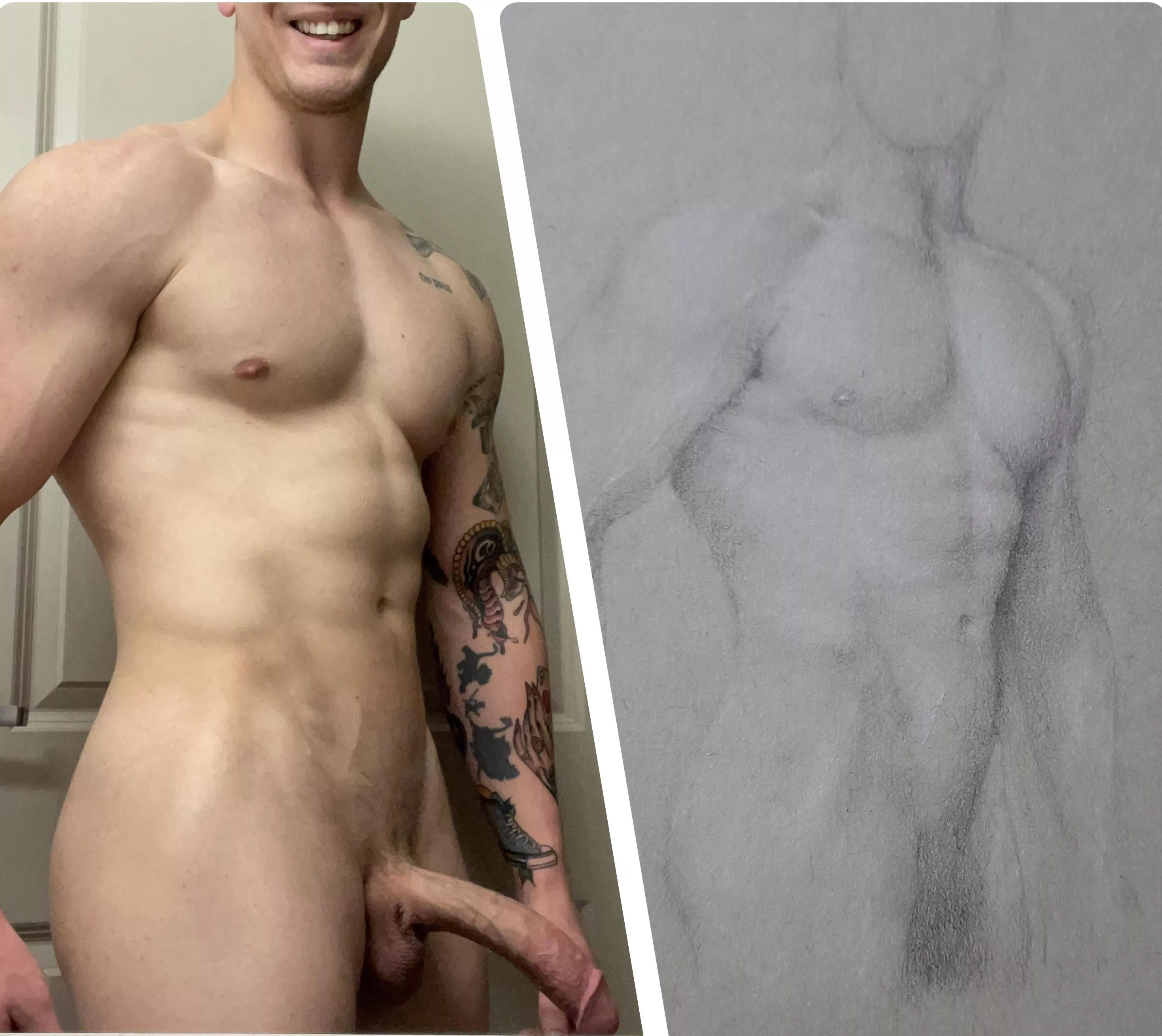 The sweetest and most genuine Redditor I’ve ever met (she knows who she is 🐱👑) took time to actually draw one of my photos. I hope it brings you as much joy as it did me 🥰 posted by Stout_Crocodile