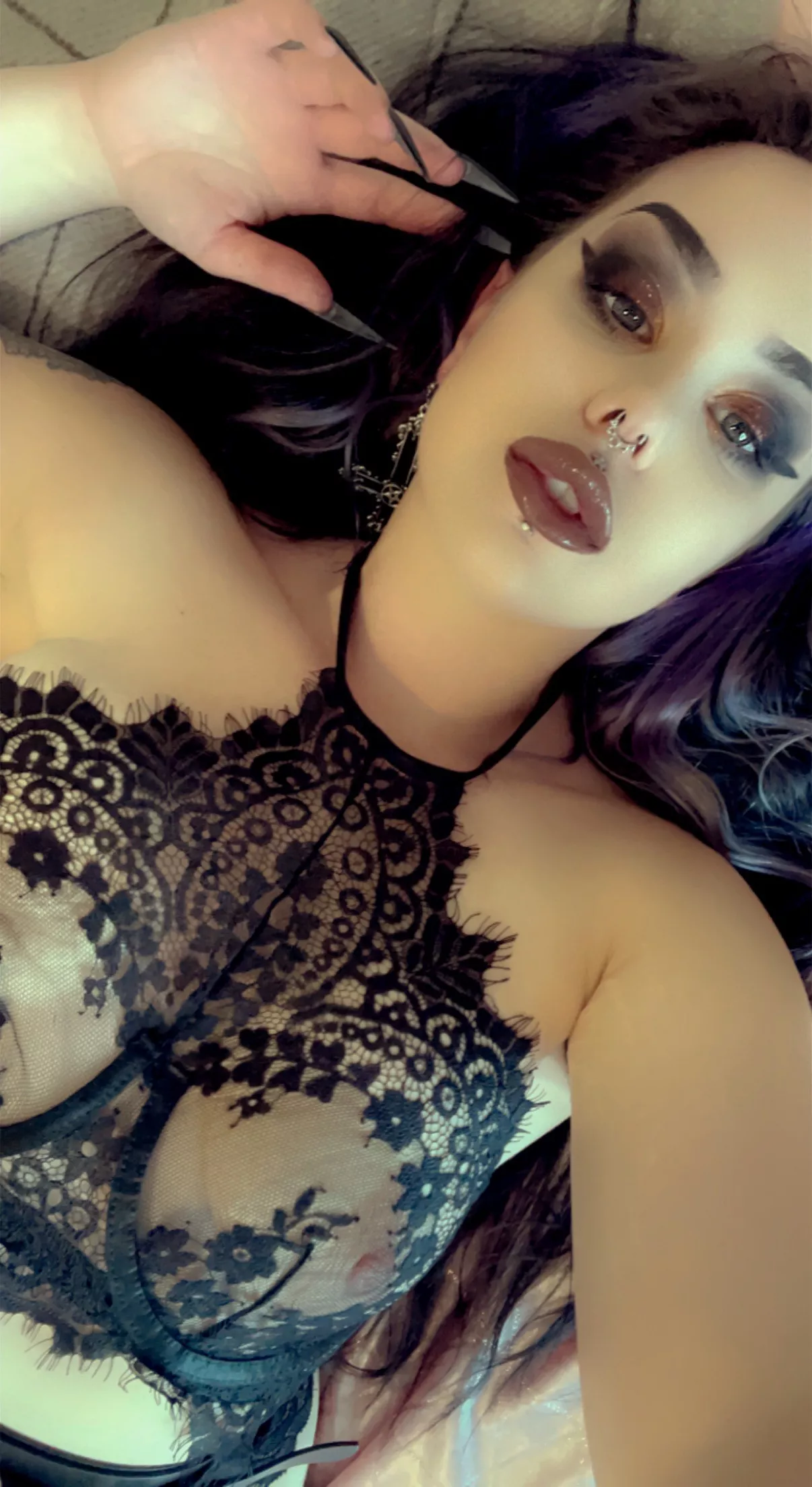 The view you miss when you go down on me. [domme] posted by BimboGothQueen