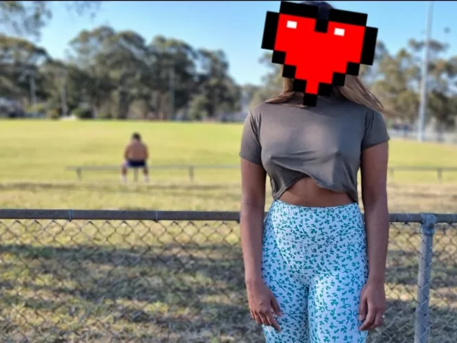 The wind nearly blew my top up a couple of times by youngfitsydcouple