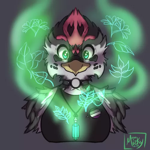 There aren't many birds around here, are there? On here! A character of a friend I drew recently! by Mizky_