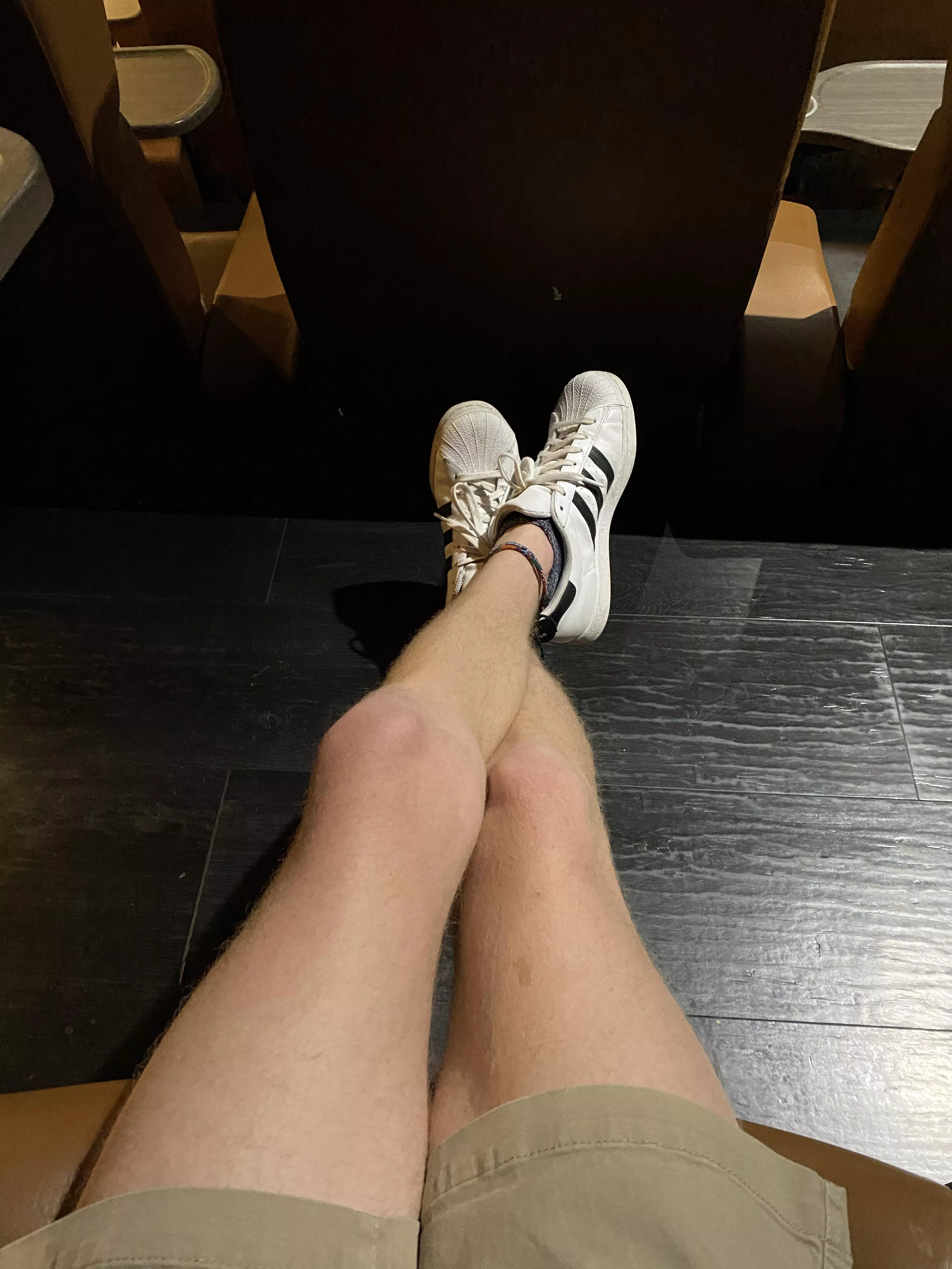 There wasn’t a foot rest at this movie theater…could’ve definitely used a loser. posted by BlondeBoyFoot