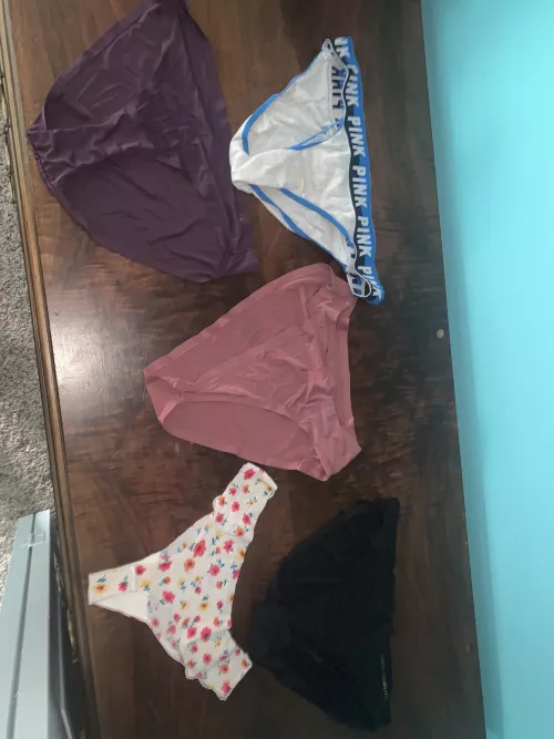 These are my little sister's panties. Which ones should I cum in? by Jalorook