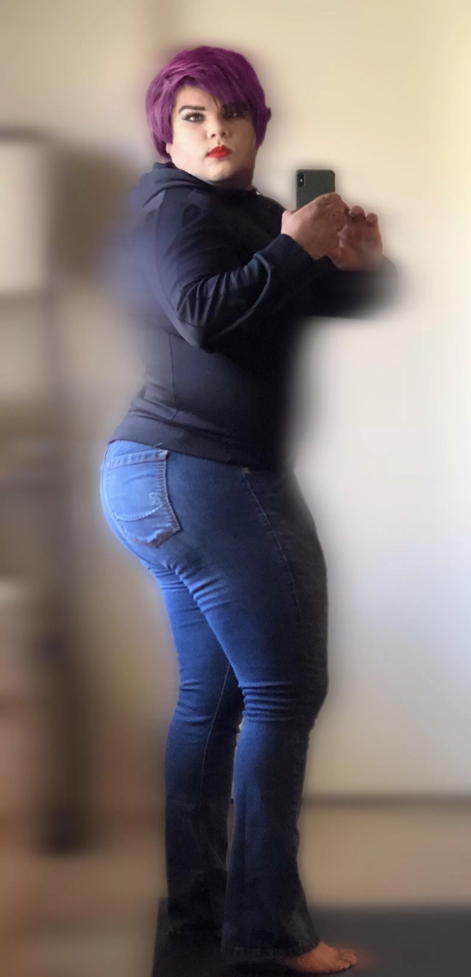 Thick emo girl in very tight jeans posted by DeanClaudeVanJamme