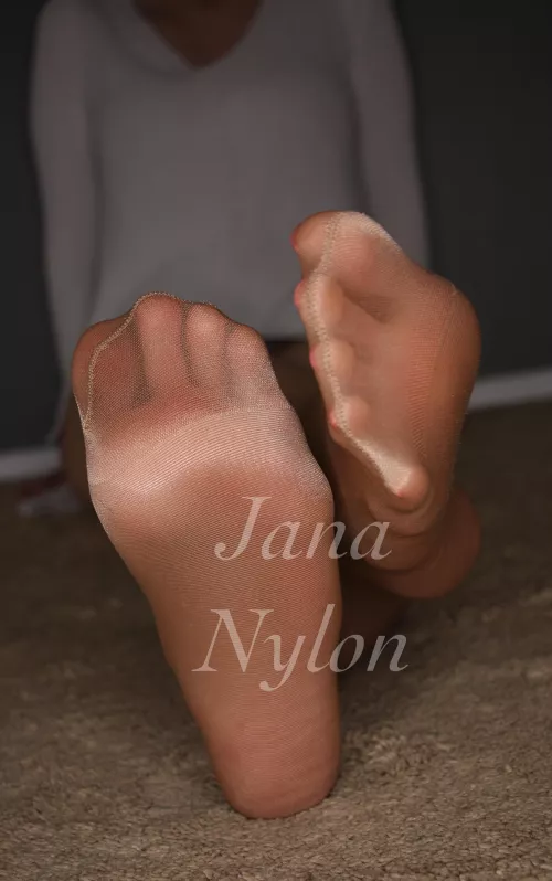 Think of all the fun you could have with these nylon soles and toes… by JanaNylon