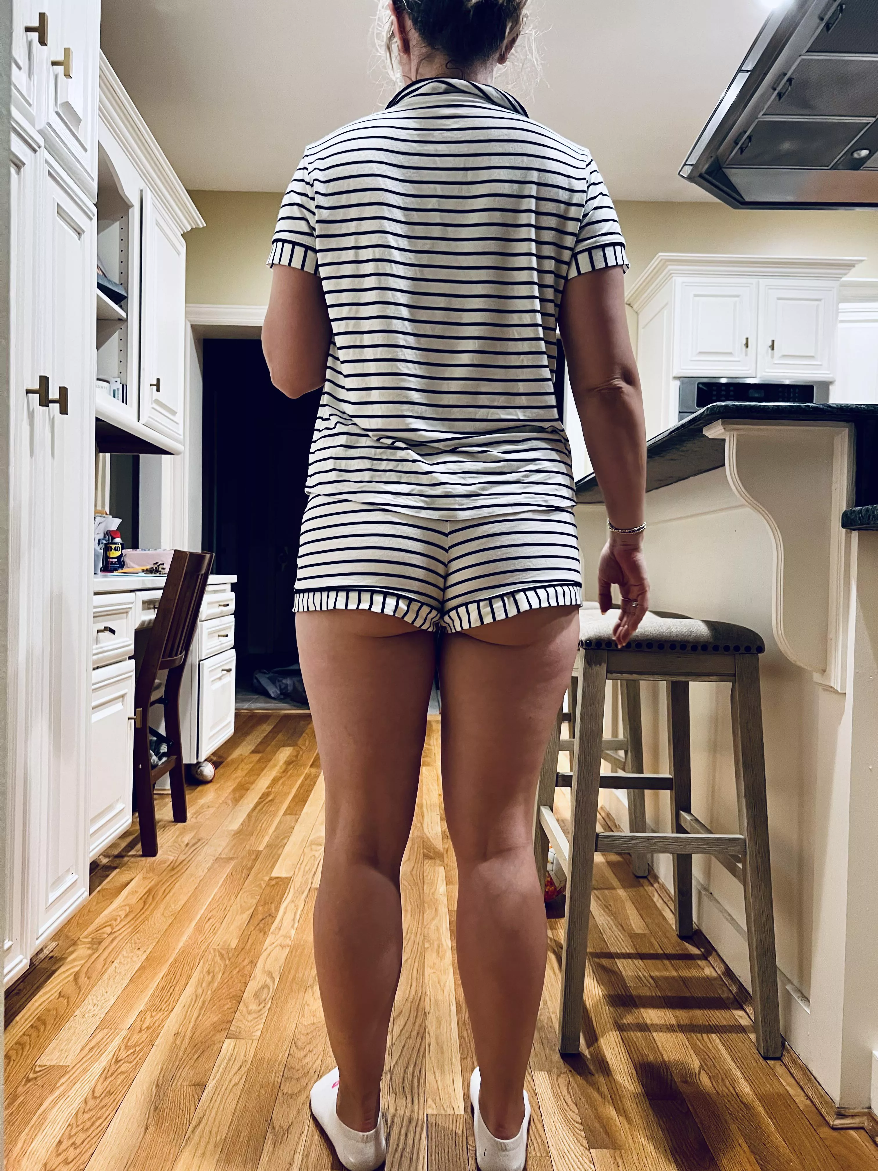 Think these PJs on me are why the neighbors like to come by for night caps? posted by Casualcouple69