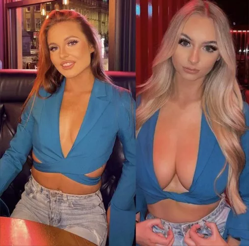 Think they regret lending their top to their best friend? by thebigcockstudent