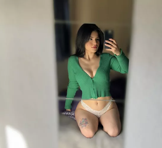 Thinking I should unbutton this cardigan? by mamabirdchronicles