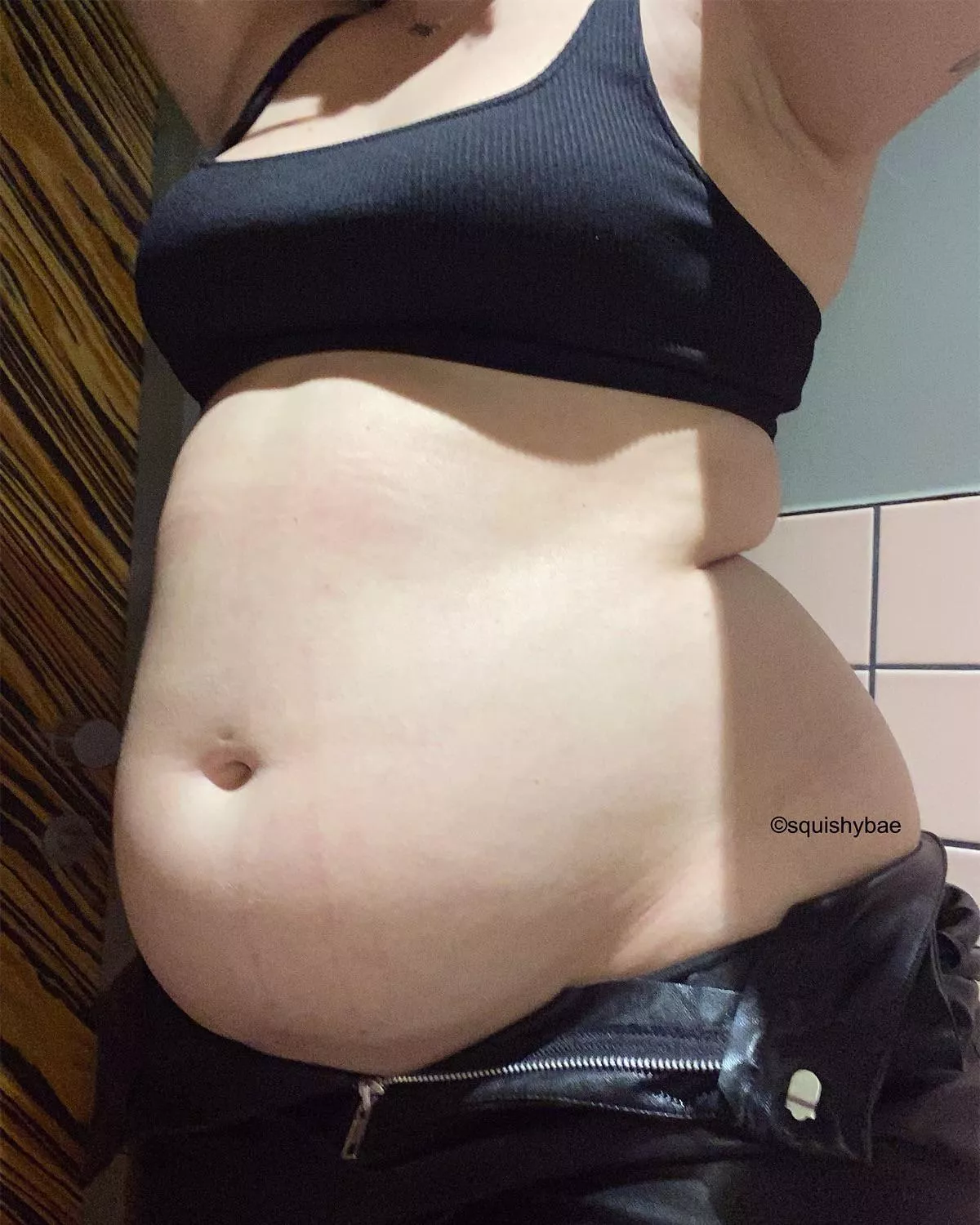 This greedy girl has been stuffing all day 😇 posted by squishy_bae