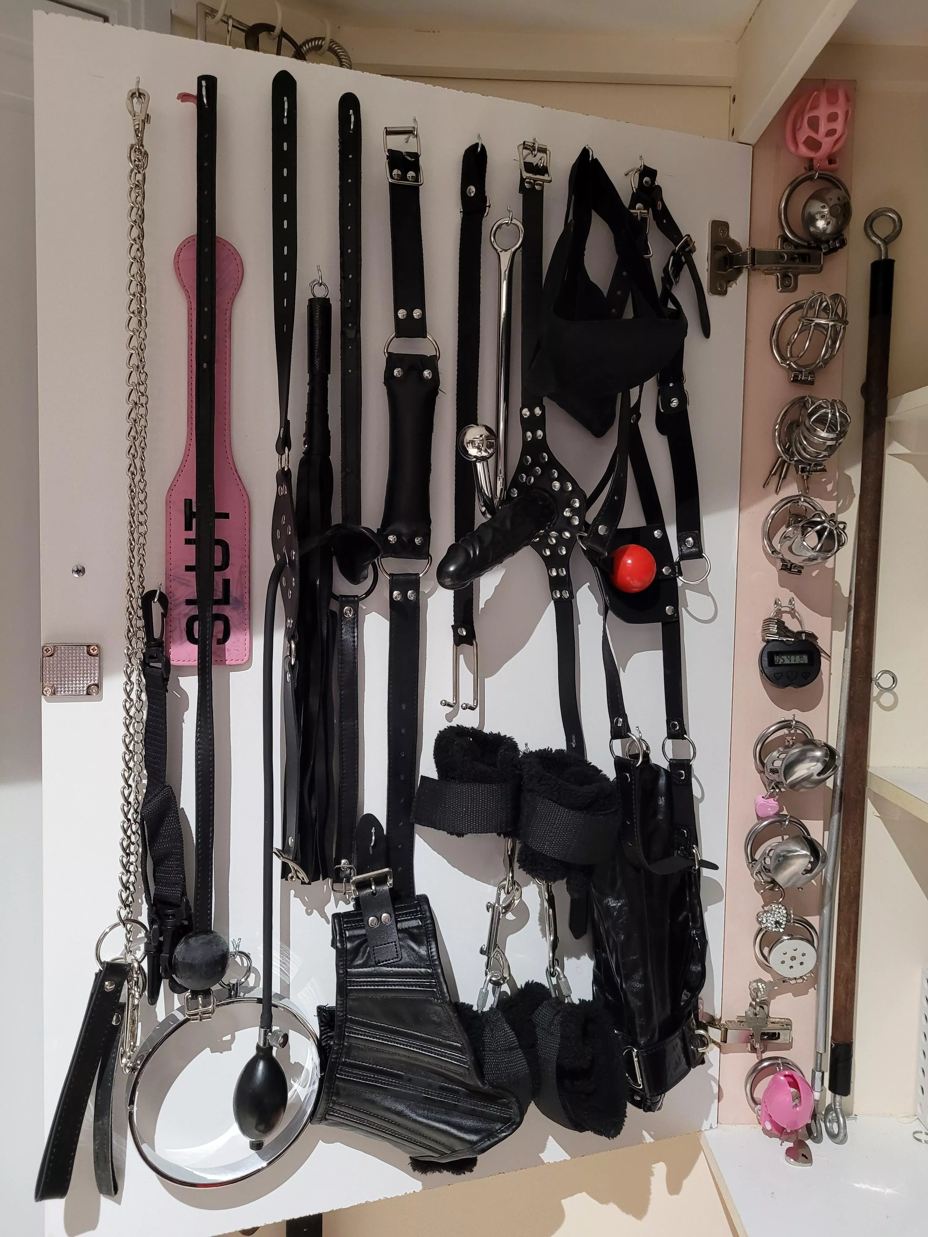 This is what my kinky cupboard looks like. How about you? [m] posted by Mistresss-Slut