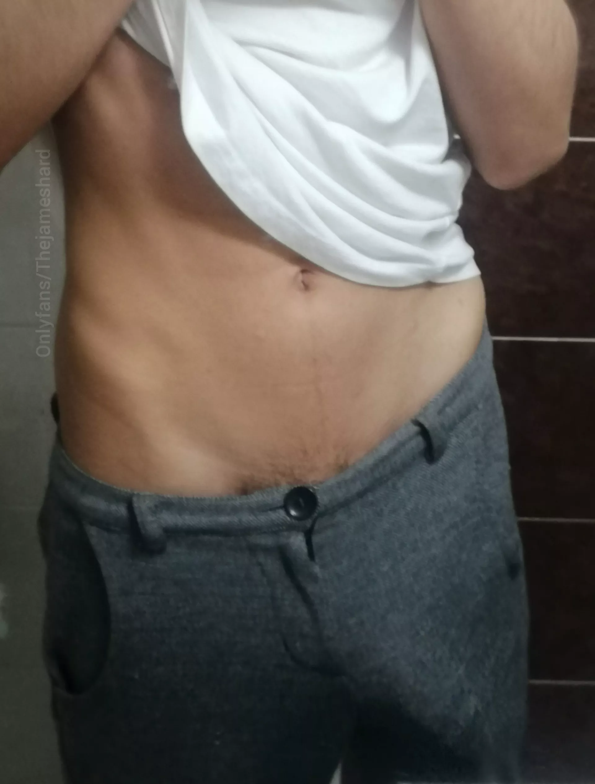 This is why I can't wear these in public 👀 Join my FREE Onlyfans to remove the pants 😈 posted by JamesHardTwink