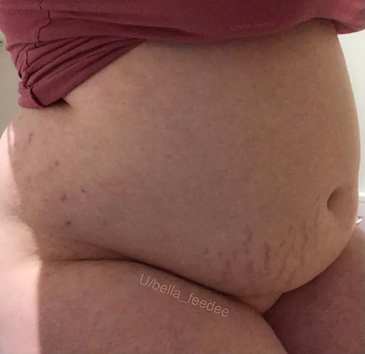 This plump piggy got fatter 🐷 posted by bella_feedee