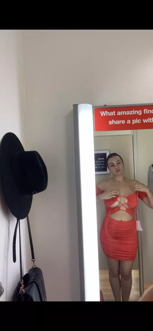 This poor dress tried to hold my tits but failed by calikarma