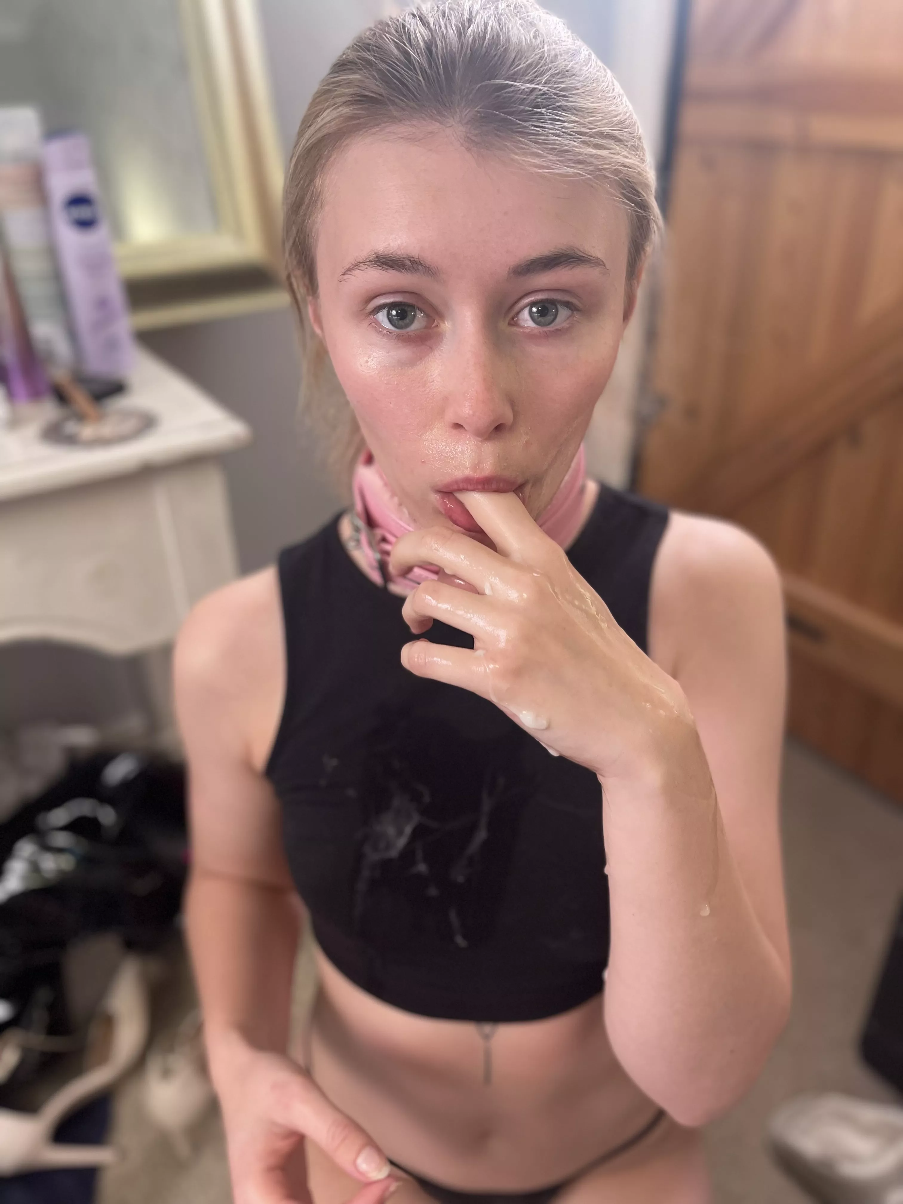 This princess never wastes a drop! posted by Princess-Rae