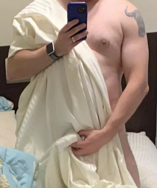 This sheet drops… my cocks in your face. posted by Big-D-RoosterMan