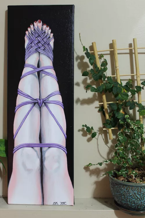 This was the painting that plucked me out of a 3 year creative slump. I finally found where I could place my creative, sexual and analytical energy into. Plus I like feet. by Thepainthole