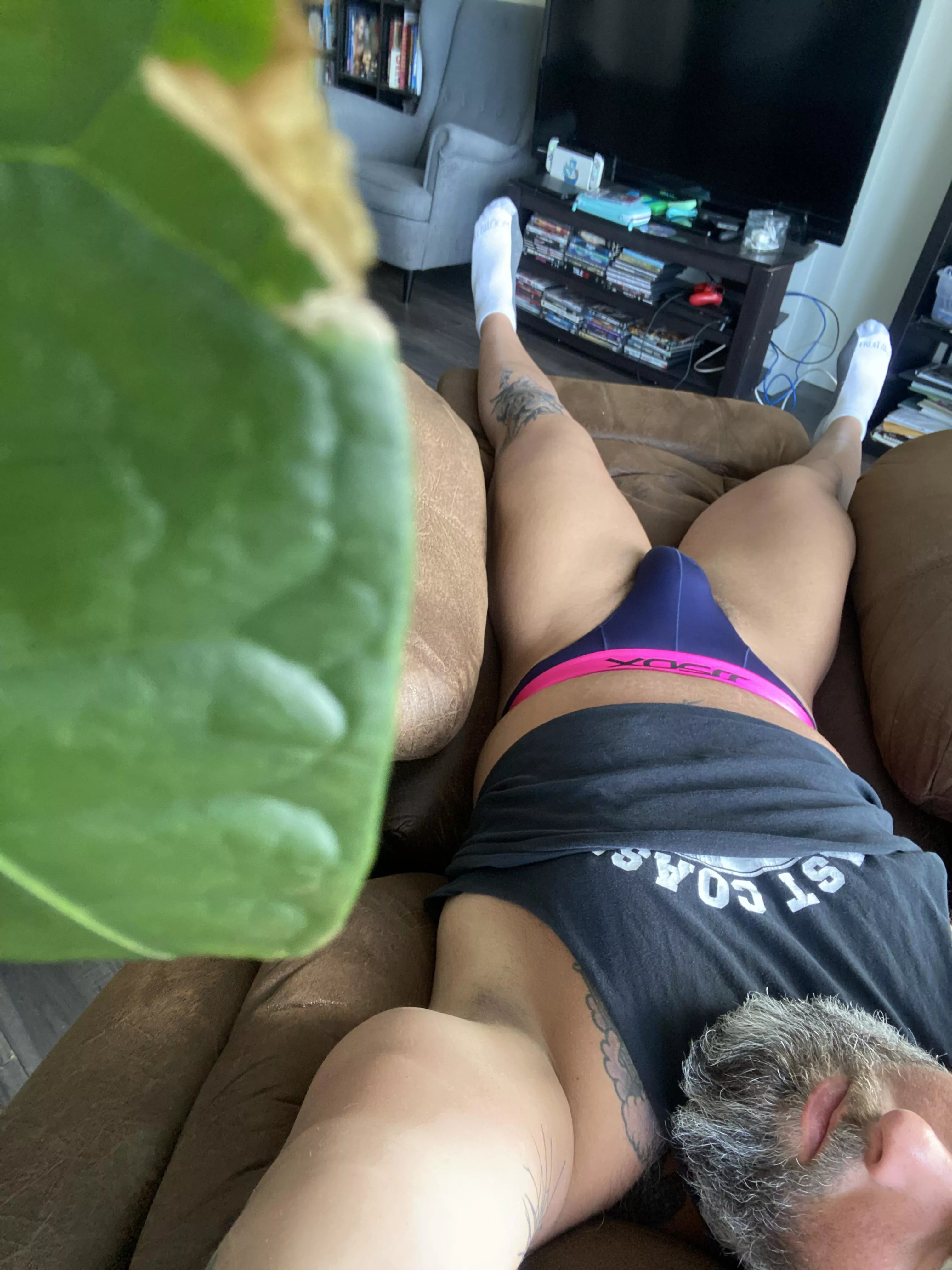 Thong hiked up on my package and on my hips and ass - like it should be 😘 posted by AleisterNorth