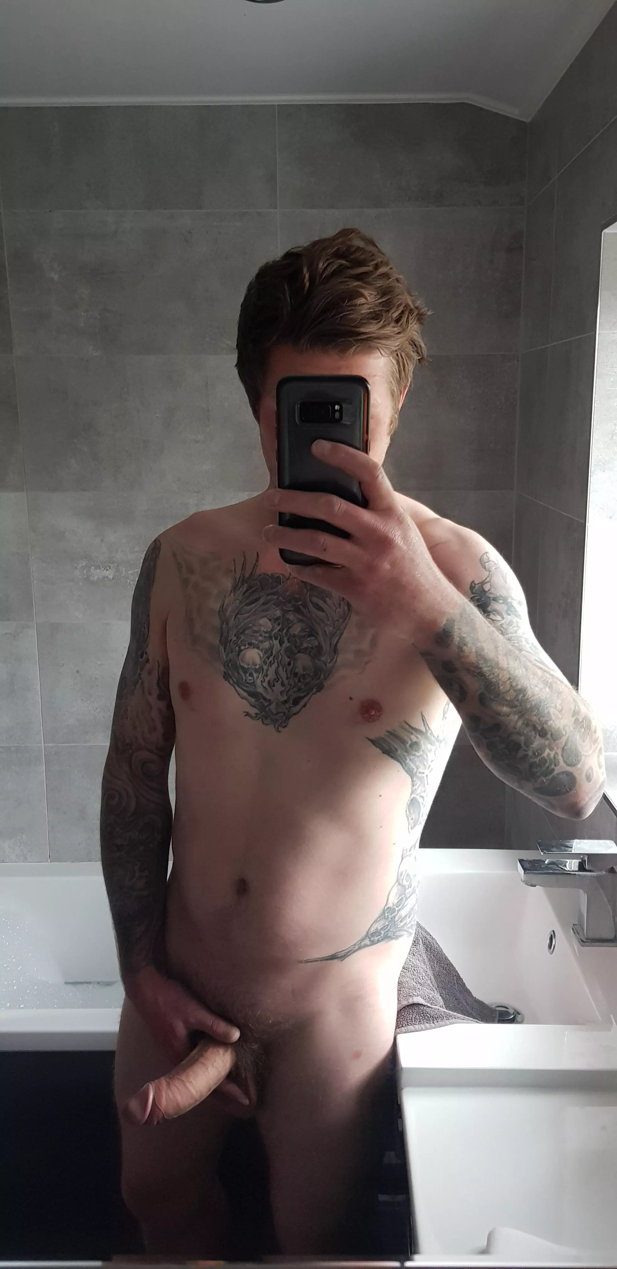 Thought I'd treat you all to my nakedness before I hop in the bath...DM's Open! posted by TattedUpDude69