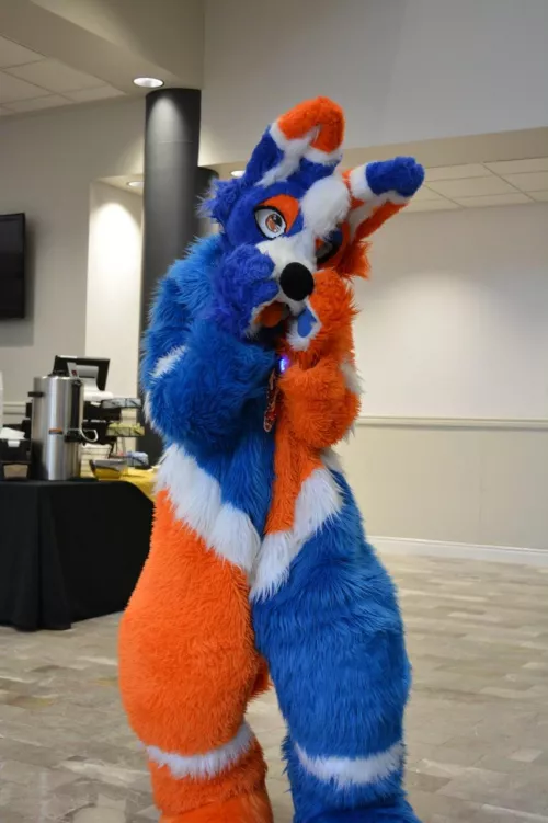 TidedPod being cute at MCFC2022 *taken months ago* 😂🧡💙 (photo taken by @FrostBite on TikTok) by TidedPod