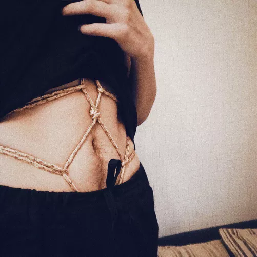 Tied up like a surprise. Hmu on snap: cumgress Twitter: whoistylerkim by cumgress