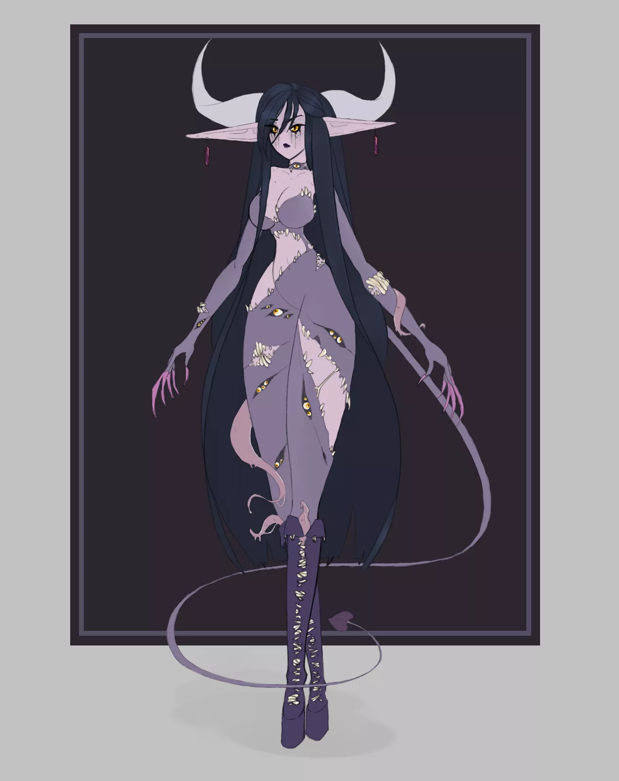 tiefling wearing mimics by me (twitter @Skrt004) posted by Skrt004