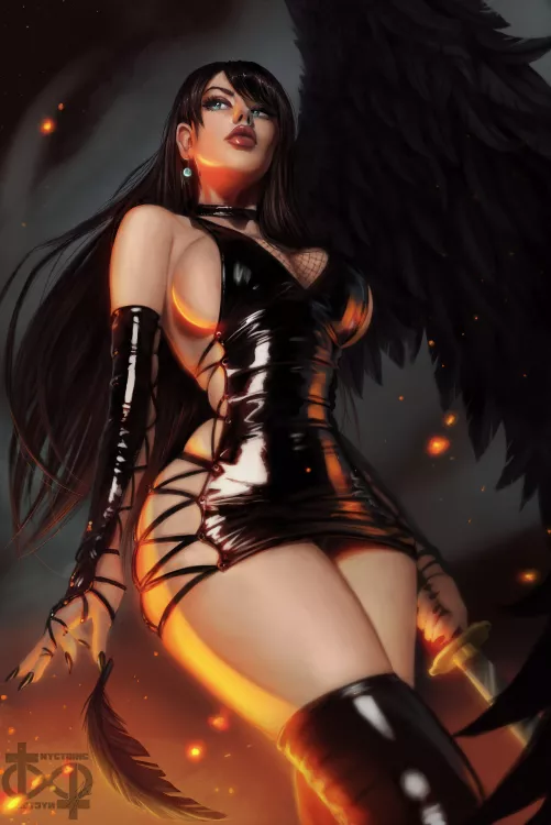 😈🖤 Tifa - One Winged Angel 🖤😈 by Nyctoinc Illustrations by n0laloth
