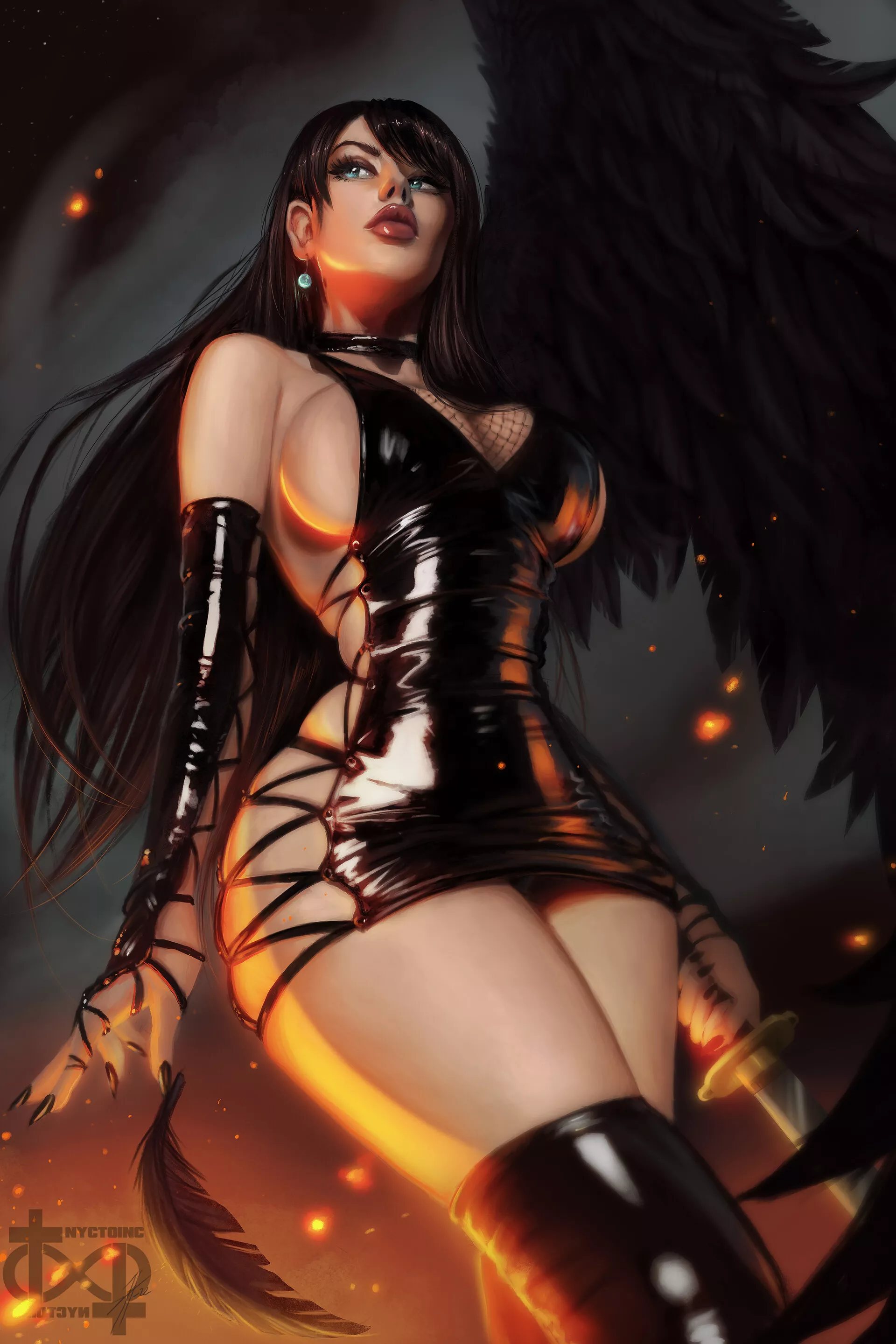 😈🖤 Tifa - One Winged Angel 🖤😈 by Nyctoinc Illustrations posted by n0laloth