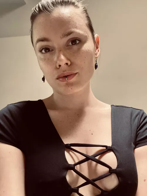 Tight shirt with plenty of cleavage to show them off 😉 by CuriousCatieCat