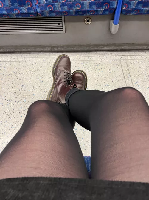 Tights and Docs on the tube by CumInMaria
