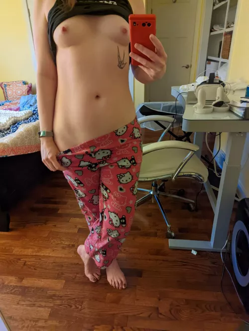 Tiny Tits and Hello Kitty PJs this morning by TOYST_OF