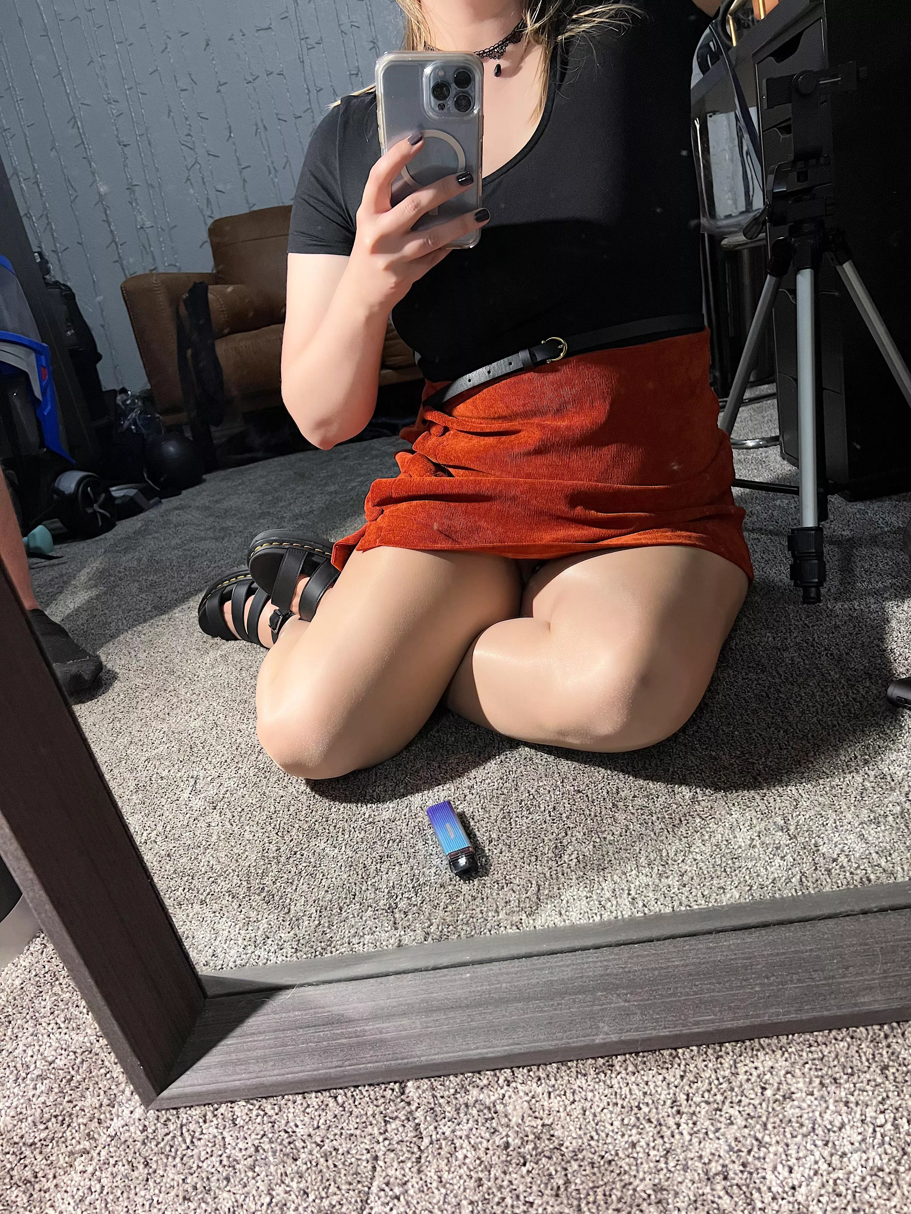 Todays outfit. Nude pantyhose included. 😏 posted by Princess-Lillith