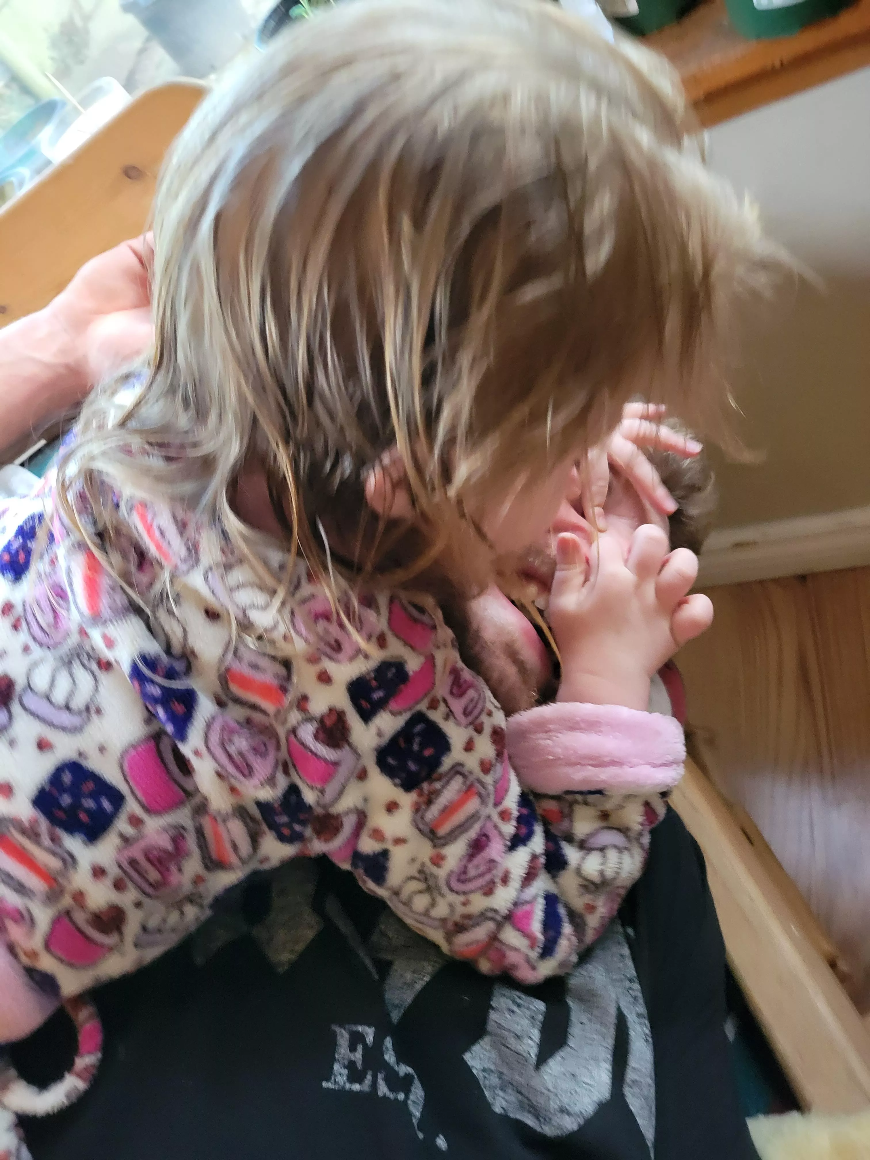 toddler has seen me popping daddy's nose, now she wants to try 🤣 posted by eighteightfivesix