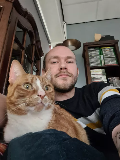 Together with my lovely red cat 😻 by mrc1993