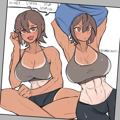 tomboy gym partner by me (@tomboy_addict_) by tomboy_addict_