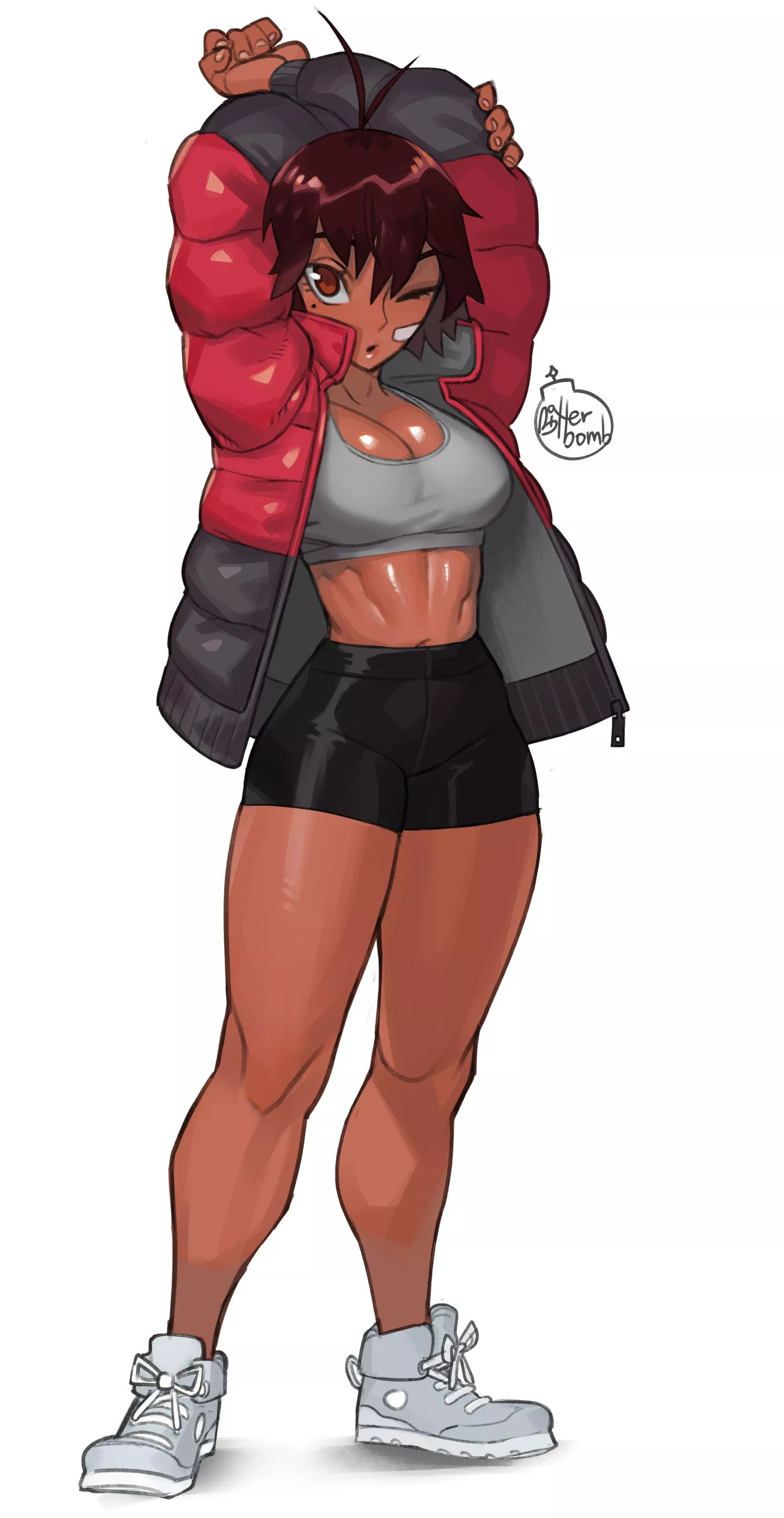 Tomboy stretching.(@daBomdidangdigi) posted by TheTMoneyMan