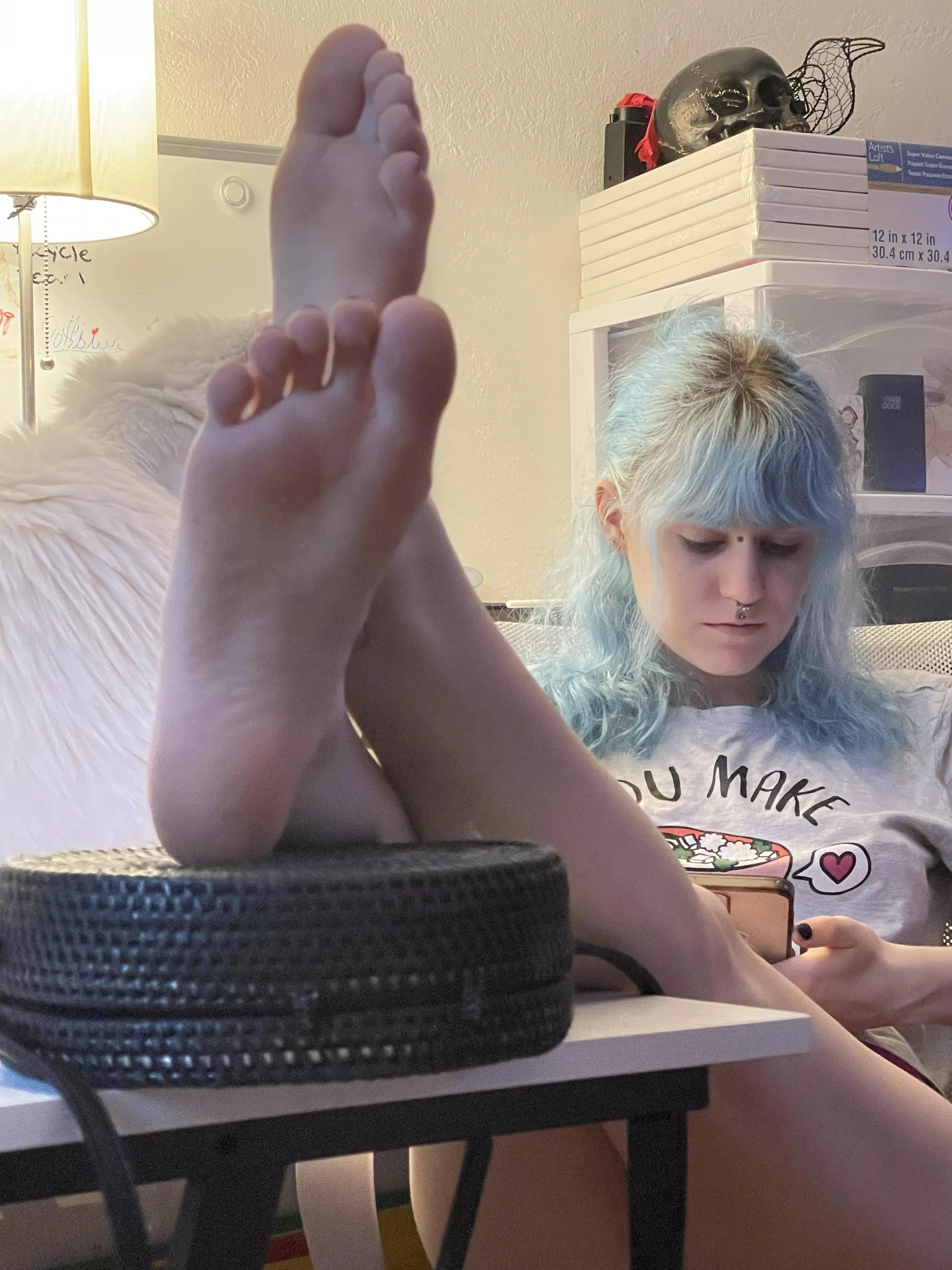 Too enveloped in her phone to notice 📸 posted by BoneGardenBoi