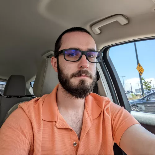 Took a quick selfie while stuck in traffic by throwawaytyper