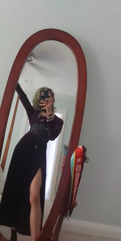 Took this after I got home wearing this to school (although I wasn't wearing my sexcee boots I wore that day I still felt hot) by gothfemboyfagg