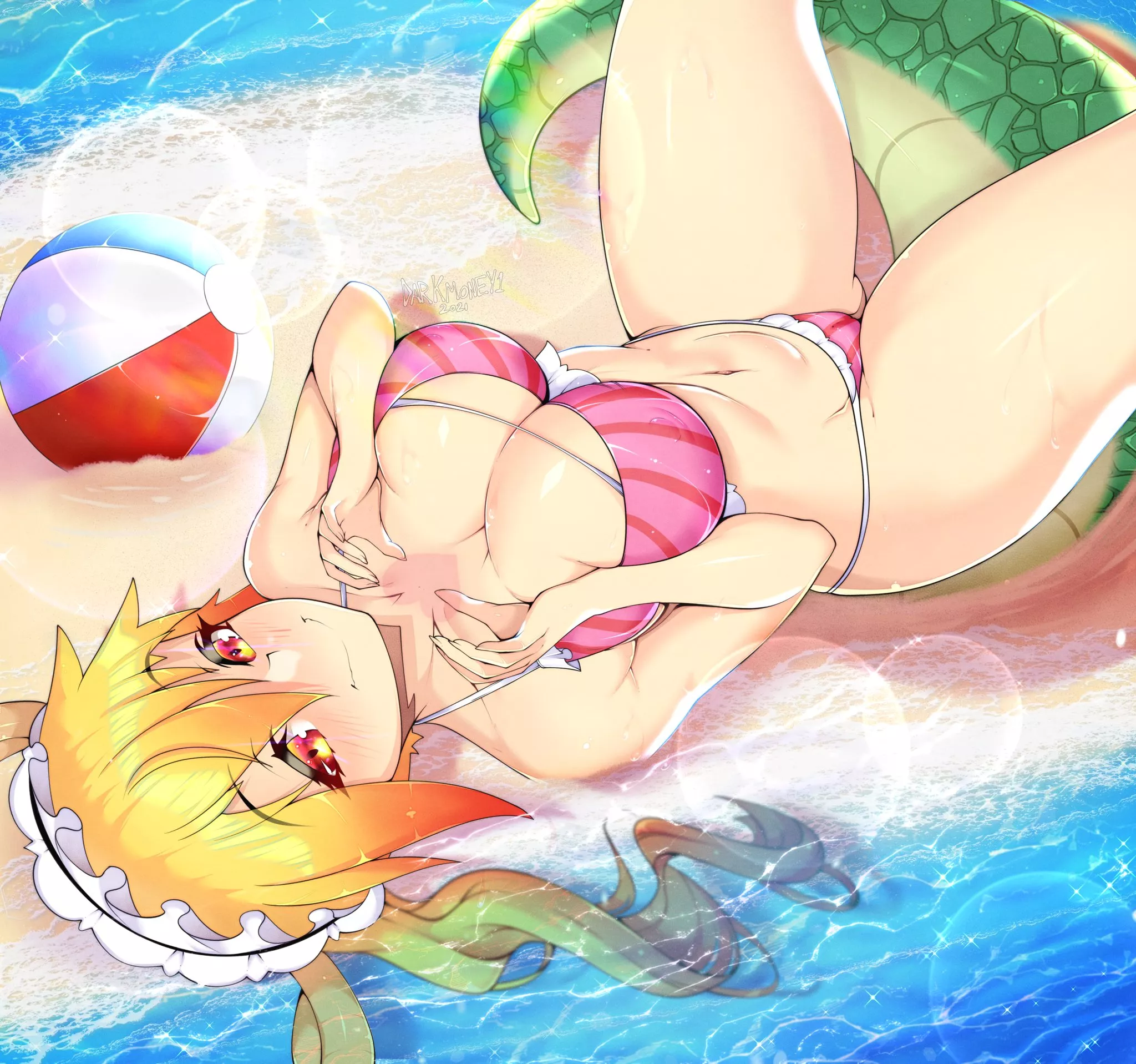 Tooru at the beach (Darkmoney)[Miss Kobayashi's Dragon Maid] posted by HentaiGodGG