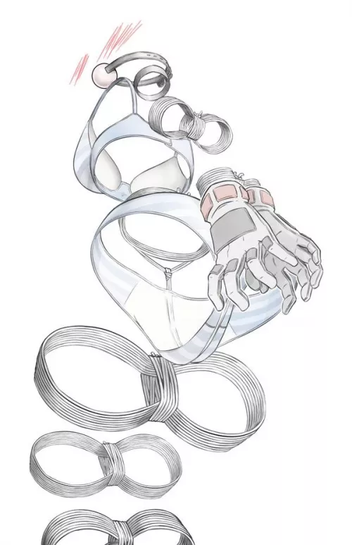 Tooru Hagakure tied up and gagged (Shio-Bari) by KomsicKat