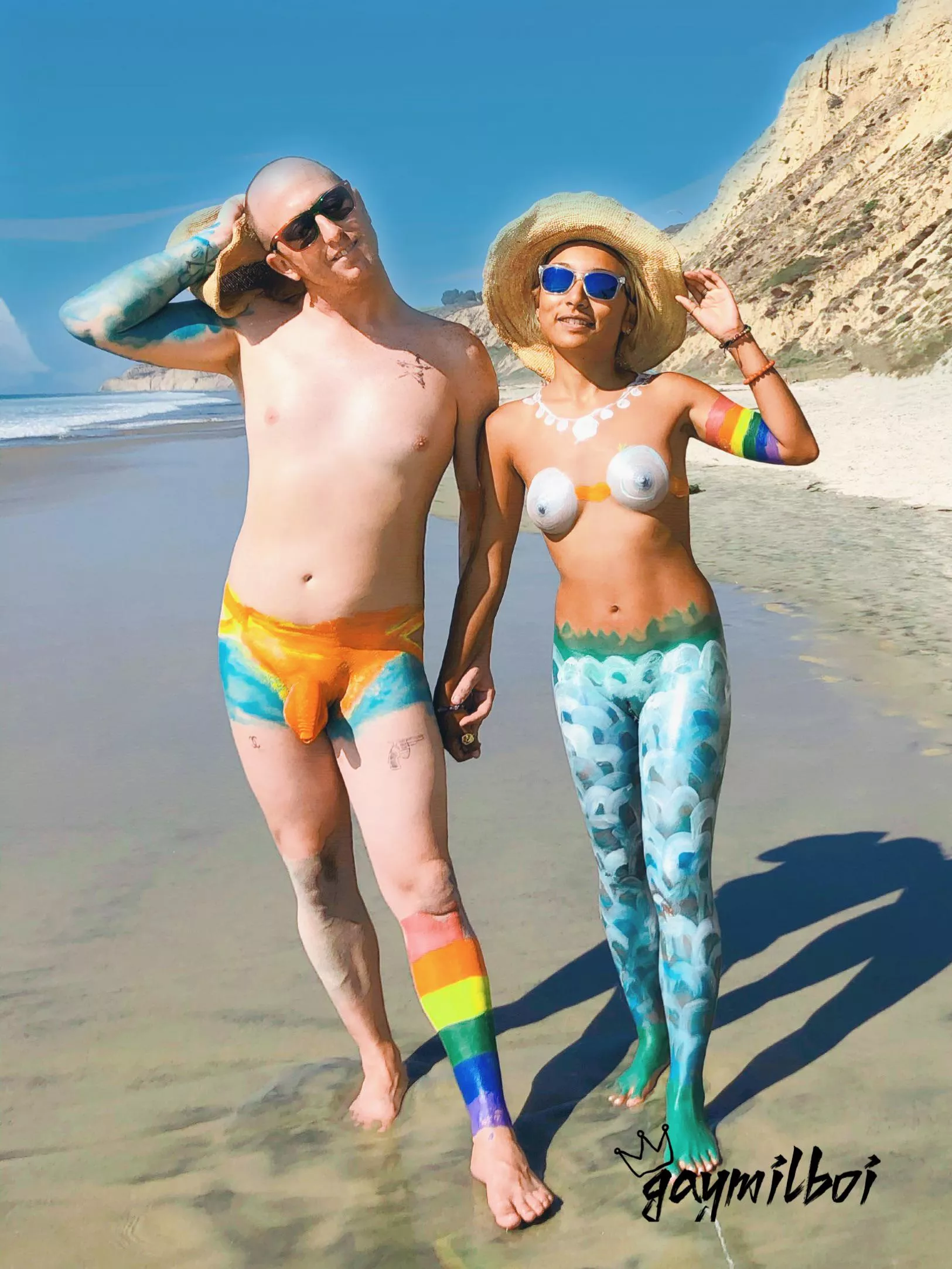 Topic for discussion: Have you ever bodypainted? What was the design? And how much fun did you have. !My pics are watermarked, pls don’t steal. posted by ocgaymilboi