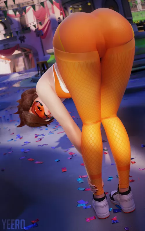 Tracer bending over (yeero) by ElliAfterDark