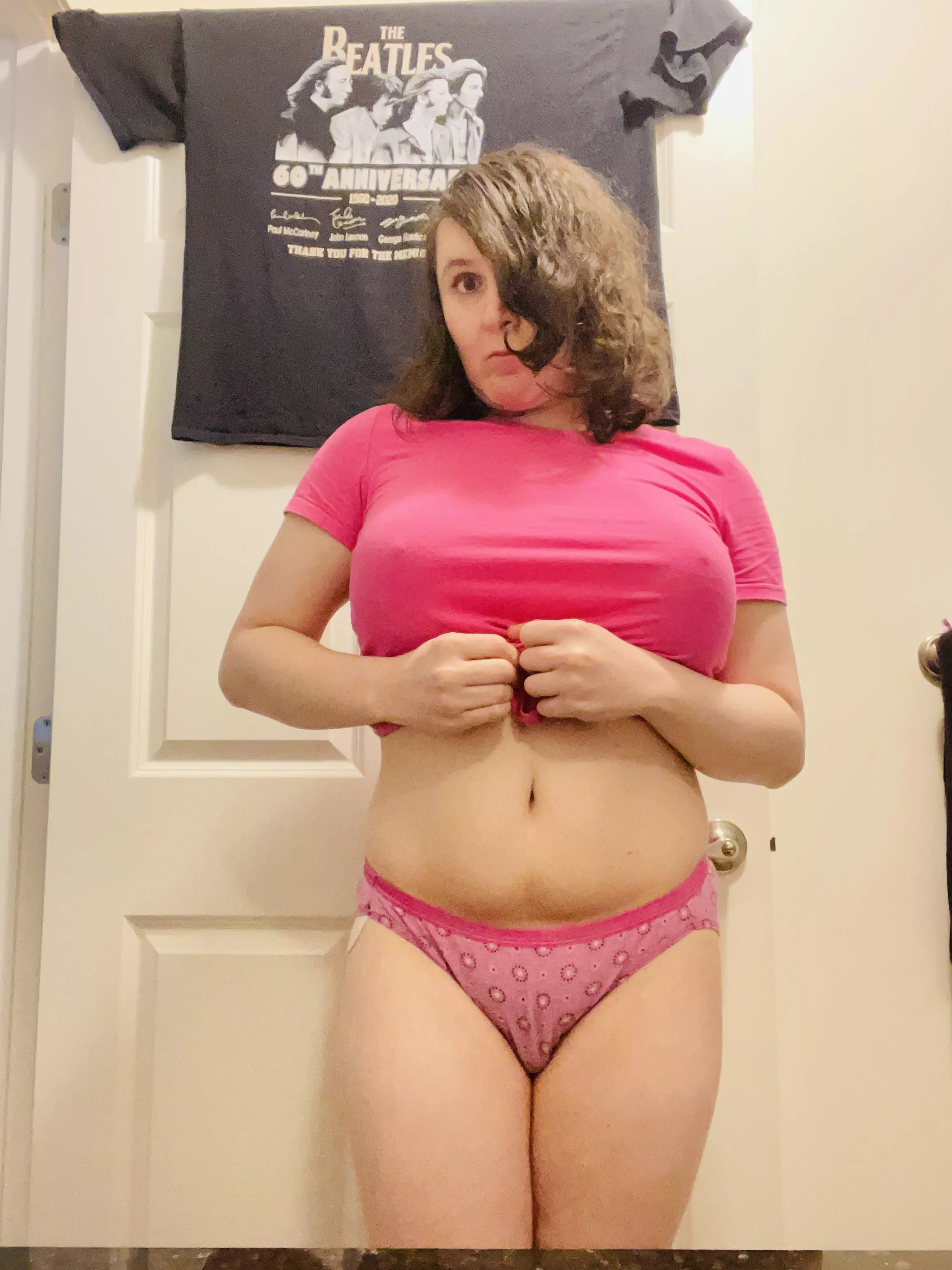 Trans girl with a tummy.🥺 posted by FlirtyNerdyGirl