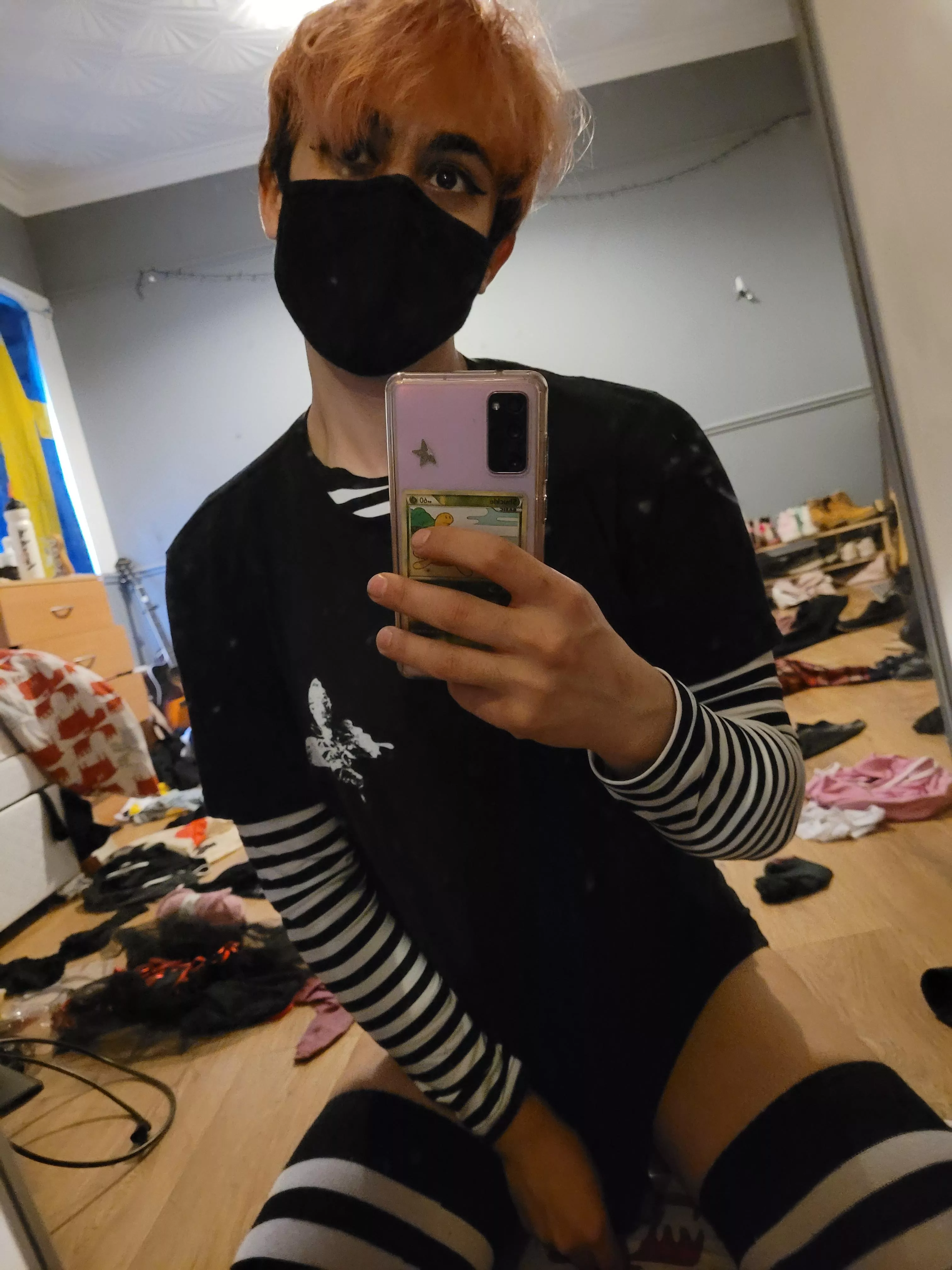 Tried Eyeliner again today! not too noticeble tho~! 💞 posted by Want-to-be-femme