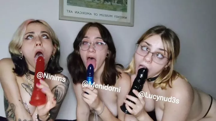 Triple Ahegao posted by NinimUwU