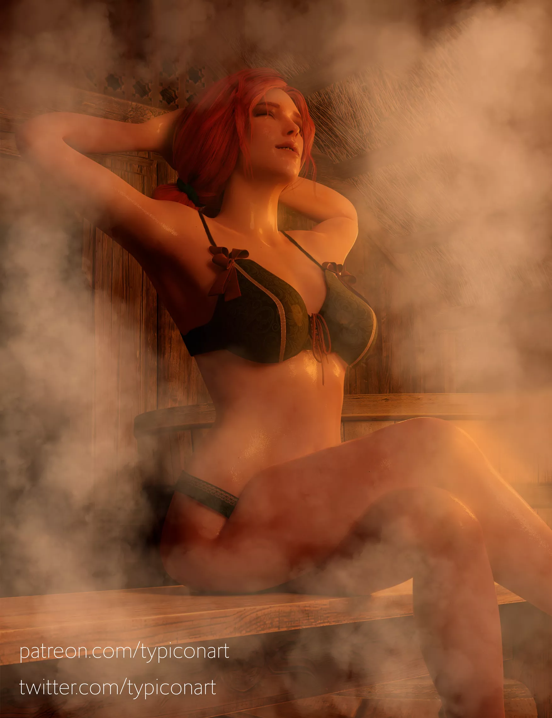 Triss in sauna (Typiconart) posted by Typiconart
