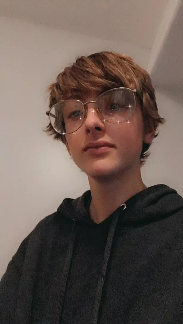 Trying on an old pair of glasses again posted by Eternal-femboy