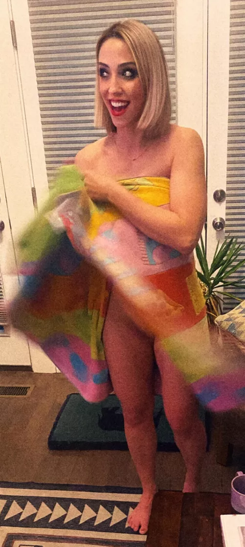 trying to hold onto my towel 🤣 by ASU_Eve