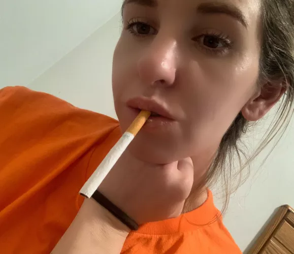 Trying to put on my cute face before a cig by PantiePrincess300