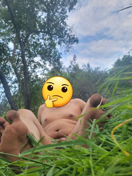 Trying to work this belly off with some hiking had to sit down for a bit by barefoot_hiker_